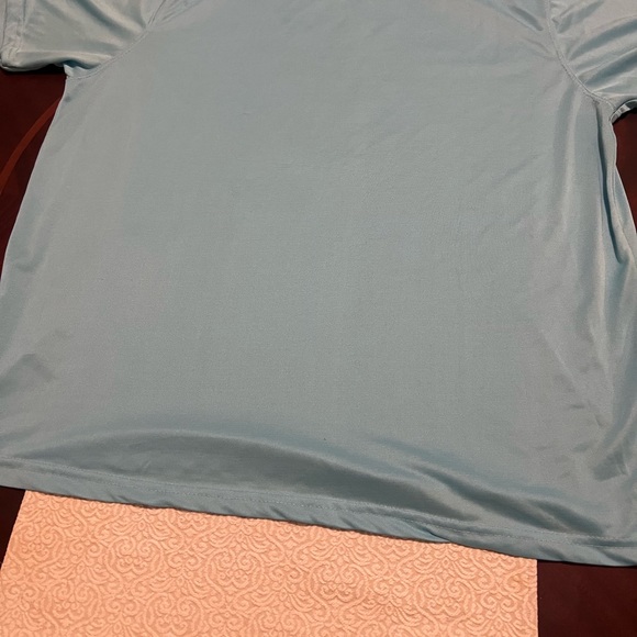 Adidas Baby Blue Trefoil Drip Logo T-Shirt Y2K Sreetwear Casual Tee Men’s 2XL - Picture 4 of 5